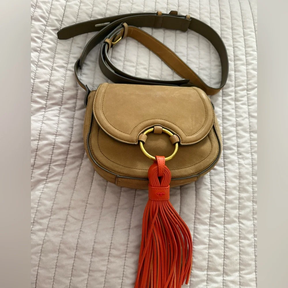 Tory Burch Tan suede Leather Bag - Picture 2 of 4